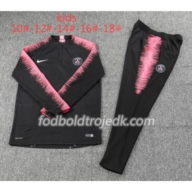 PSG Børn Sweatshirt Dragt Sort Lyserød 2018/19
